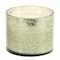 Homeroots 4" White Scented Two Wick Candle In Green Distressed Frosted Glass Holder 633863 - alternate 1