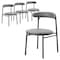 Leisuremod Lume Modern Dining Side Chair in Polyester with Black Steel Frame in Charcoal, 4PK LC20CH4 - alternate 1