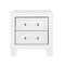 Homeroots 22" White Two Drawer Wood Nightstand 564648 - alternate 10