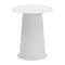 Homeroots 16" White Aluminum Rounded Outdoor Side Table 556544 - alternate 7