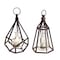 Homeroots Set of Two Black Metal Geometric Tabletop Tealight Candle Holders, 2PK 517570 - alternate 1