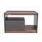 Homeroots Modern Walnut Nightstand with Drawer Box and Shelf 473023 - alternate 4