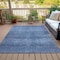 Homeroots 5' X 8' Blue And Ivory Geometric Washable Indoor Outdoor Area Rug 630490 - alternate 4