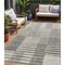 Homeroots 5' X 8' Beige Ivory And Taupe Striped Washable Indoor Outdoor Area Rug 613152 - alternate 1