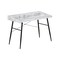 Homeroots 47" White and Black Wood and Metal Parsons Computer Desk 489839 - alternate 6