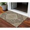 Homeroots 3' X 5' Chocolate Beige And Gray Oriental Washable Indoor Outdoor Area Rug 605235 - alternate 1