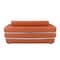 Homeroots 75in Camel And Silver Italian Leather Loveseat 477565 - alternate 4