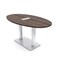 Skutchi Designs Boval Conference Table With Power Unit, 36 in W, 60 in L, Brown HAR-BOVL-36X60-DOU-H3041-ESIL - alternate 1