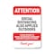 Signmission Public Safety, Social Distancing Also Applies Outdoors, 10in X 7in Aluminum, OS-NS-A-710-25453 OS-NS-A-710-25453 - alternate 1