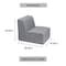 Deko Living Gray Compressed Foam Armless Sectional Sofa Chair CIF50017ACH - alternate 5