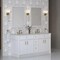 James Martin Vanities Bellshire 72" Double Vanity, Bright White w/ 3 CM Eternal Jasmine Pearl Silestone Top 660-V72-BW-3EJP - alternate 4
