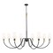 Z-Lite Claudelle 8-Light Chandelier, 65 in W, Matte Black + Modern Gold 4014-65MB-MGLD - alternate 1