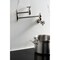Kingston Brass Wall Mount Pot Filler Faucet with Knurled Handle, Polished Nickel KS3106RKX - alternate 3