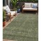 Homeroots 5' X 8' Olive Green And Ivory Geometric Washable Indoor Outdoor Area Rug 605597 - alternate 1