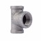 B & K 1/2 in. FIP X 1/2 in. D FIP 3/4 in. D FIP Black Malleable Iron Reducing Tee 310RT-121234 - alternate 4