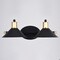 Vaxcel Akron 2 Light Matte Black with Gold Brass Accents Industrial Bathroom Vanity Wall Fixture W0435 - alternate 4