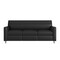 Flash Furniture Agent Black LeatherSoft Reception Sofa with Left and Right Side Charging Banks, Includes 2 Outlets,  BT-827U-3-BK-CHR-GG - alternate 7