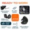Delton Wireless Active Noise Cancelling Bluetooth Stereo Computer Headphone/Headset, Black M320 - alternate 4
