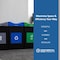 Commercial Zone Products Avante Series Triple Stream Black Trash/Recycling/Composting 30 Gallon Shallow Containers w/ Open Top 787307MSA - alternate 4