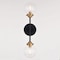 Vaxcel Orbit 2 Light Brass and Oil Rubbed Bronze Industrial MCM Wall Sconce Clear Glass Globe W0396 - alternate 6