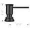Blanco Empressa Soap Dispenser, Matte Black 443030 - alternate 3