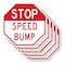 Signmission Stop Speed Bump, 10 inch X 10 inch, Aluminum Metal Signs, 5PK OC-A-5Pack-10-274 - alternate 1