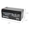 Upg 12V 3.4Ah F1 Sealed Lead Acid AGM Battery by UPG UB1234 - alternate 5