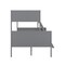 Flash Furniture Dallas Bunk Bed Twin Over Full, Convertible Slatted Solid Wood Bunk Bed Frame w/Ladder, Gray MG-0900-31-TFB-GY-GG - alternate 7