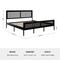 Martha Stewart Jax King Size Solid Wood Platform Bed w/Rattan Headboard and Footboard, No Box Spring Required, Blk MG-090022-K-BK-MS - alternate 7