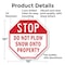 Signmission Stop Do Not Plow Snow onto Property, 10 Inch X 10 Inch, Aluminum Metal Signs OC-A-10-193 - alternate 6