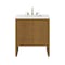 James Martin Vanities Hudson 30" Single Vanity, Honey Oak w/ 3 CM White Zeus Silestone Top 435-V30-HNO-3WZ - alternate 1