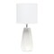 Homeroots 18" Off White Ceramic Geometric Table Lamp With White Drum Shade 643455 - alternate 3