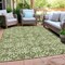 Homeroots 5' X 8' Green Gray And Ivory Floral Washable Indoor Outdoor Area Rug 595944 - alternate 7