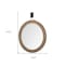 Homeroots 44" Brown Round Wood Framed Rope Hanging Accent Mirror 376439 - alternate 6