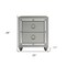 Homeroots 28" Solid and Manufactured Wood And Mirrored Glass Nightstand 383983 - alternate 4