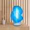 Jonathan Y Gema 13.5 in. Mid-Century Coastal Plant-Based PLA 3D Printed Dimmable LED Table Lamp, Clear Blue/Whit USA1009B - alternate 8