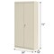 Sandusky Lee Shelving Storage Cabinet, 72 in H, 30 in W, 18 in D, Swing, Keyed, Putty, 3 Shelves, 0 Drawers VF31301872-07 - alternate 3