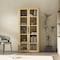 Manhattan Comfort Rivington 38in Bookcase Cabinet in Natural Oak BC005-NA - alternate 1