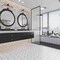 Apollo Tile Artisana 12x12 in. Honed Dolomite, Ice Grey, Ania Black Starburst Mosaic Tile (5 sq ft/case) 5PK APLAUR88WHITEA - alternate 6
