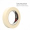 3M Masking Tape, 24 mm W x 55 m L, 4.4 mil Thick, Tan, Rubber Adhesive 201+ - alternate 5