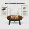 Pure Garden Outdoor Wood Burning Fire Pit, Black 50-LG1200 - alternate 8