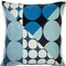 Homeroots 20" Blue and Ivory Geometric Cotton Throw Pillow  With Embroidery 549402 - alternate 3
