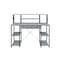 Homeroots 47" Gray and Black Computer Desk 491448 - alternate 1
