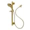Kingston Brass Shower System with Slide/Grab Bar and Hand Shower, Brushed Brass KAK1547D - alternate 1