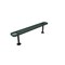 Mytcoat 6ft Outdoor Bench without Back, Surface Mount, Green, Expanded Metal, Textured Coating 804307 - alternate 1