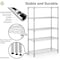 Factory 2U Wire Shelving Unit, 14inD x 24inW x 63inH, 5 Shelves, Medium Duty 250 lbs Per Shelf, Chrome 803968 - alternate 5
