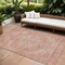 Homeroots 9' X 12' Coral And Pink Oriental Washable Indoor Outdoor Area Rug 603807 - alternate 1