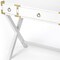 Homeroots 40" White Solid Manufactured Wood Writing Desk With Three Drawers 389453 - alternate 5