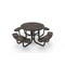 Mytcoat 46in Round Portable Outdoor Table, Brown, Seats 8, Punched Steel, Textured Coating 804113 - alternate 1