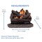 Duluth Forge Ventless Liquid Propane Gas Log Set - 24 in. Stacked Oak, 33,000 BTU, T-Stat Control DLS-L24T-2 - alternate 8